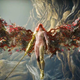 Elden Ring's Malenia stands with red and gold wings unfurled.
